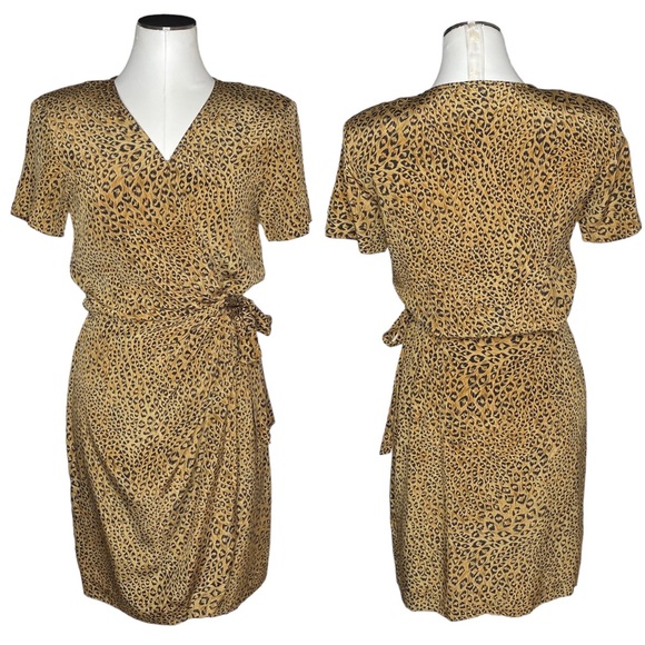 Vintage Robbie Bee Leopard Print Wrap Dress - Picture 14 of 14